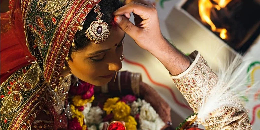 Bride getting ready